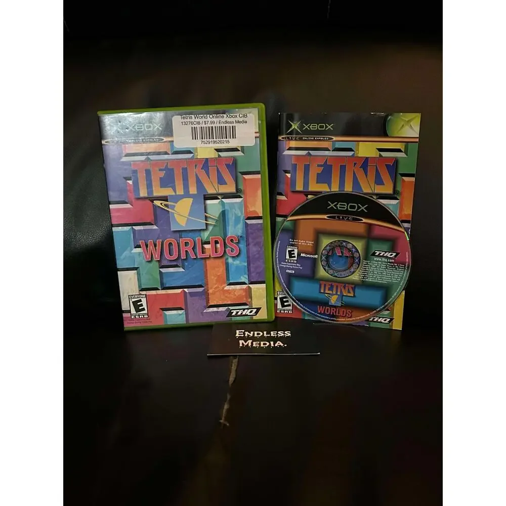 Tetris World Online Microsoft Xbox CIB Video Game
